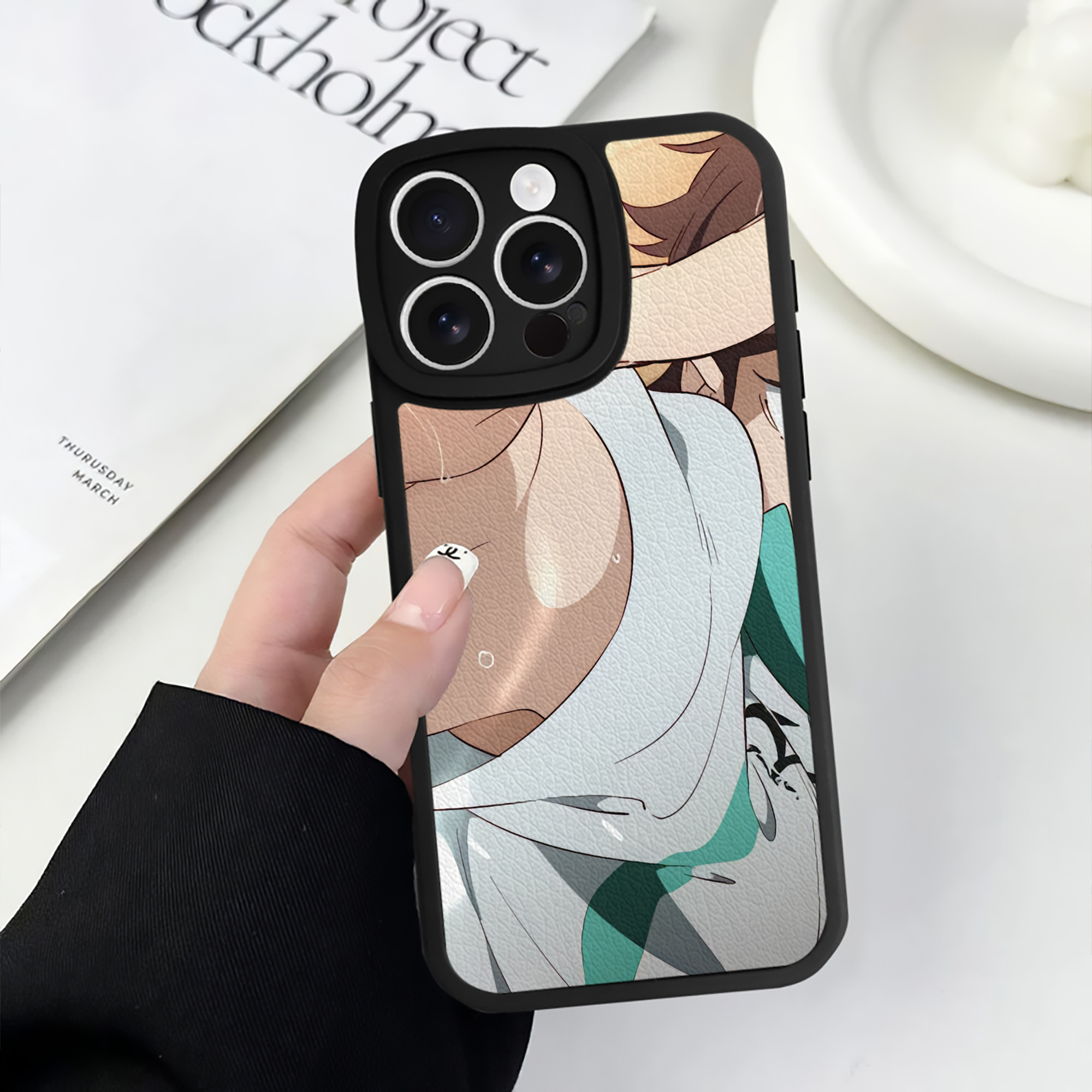 （画像用） ハイキュー!! Haikyu!! 【iPhone 16シリーズ対応】シリコンスマホケース（レザー調） 材質：シリコン